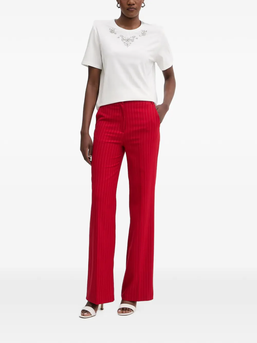 Morgan Broek met wijde pijpen Rood