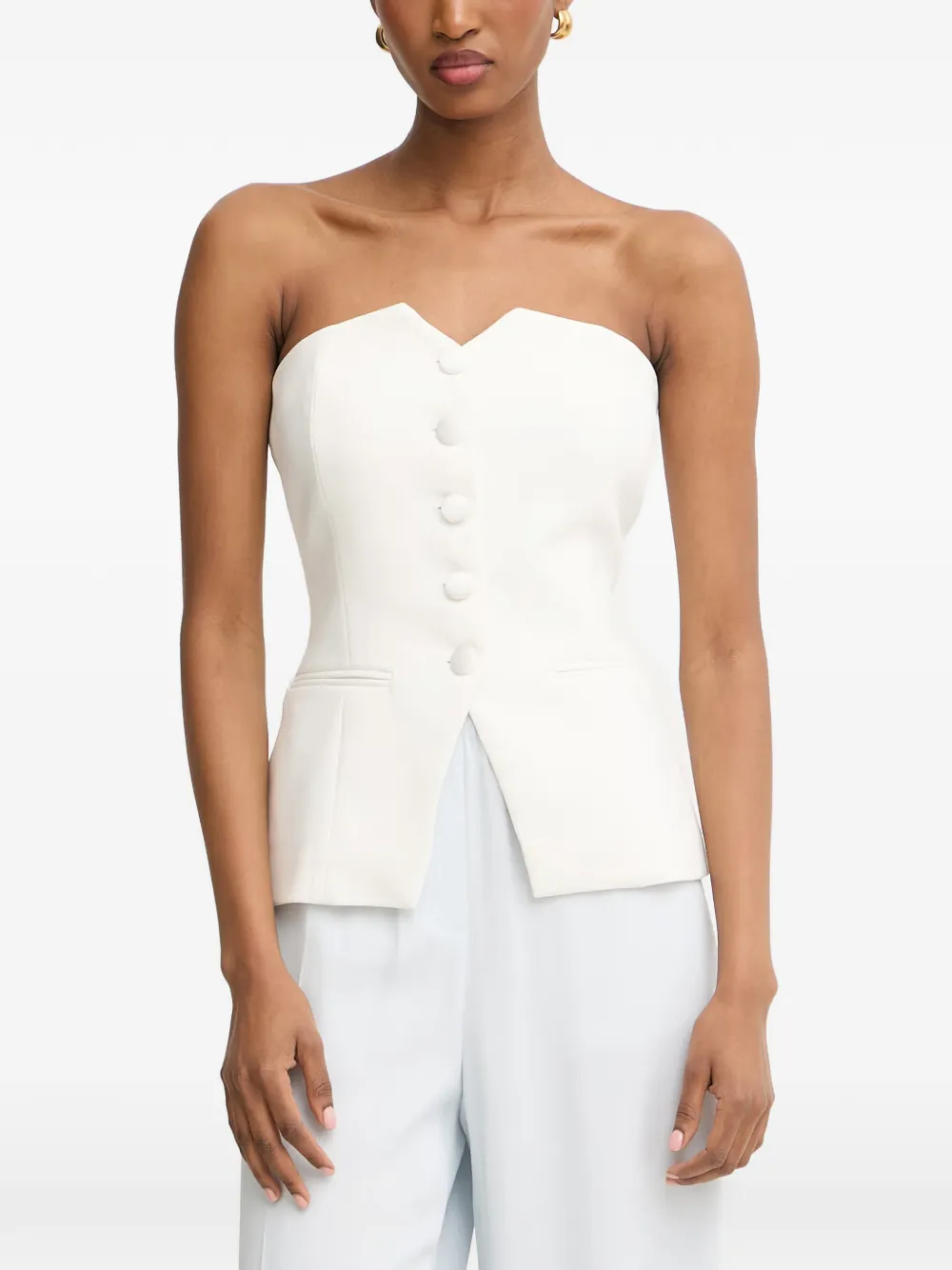 Morgan Strapless top Wit