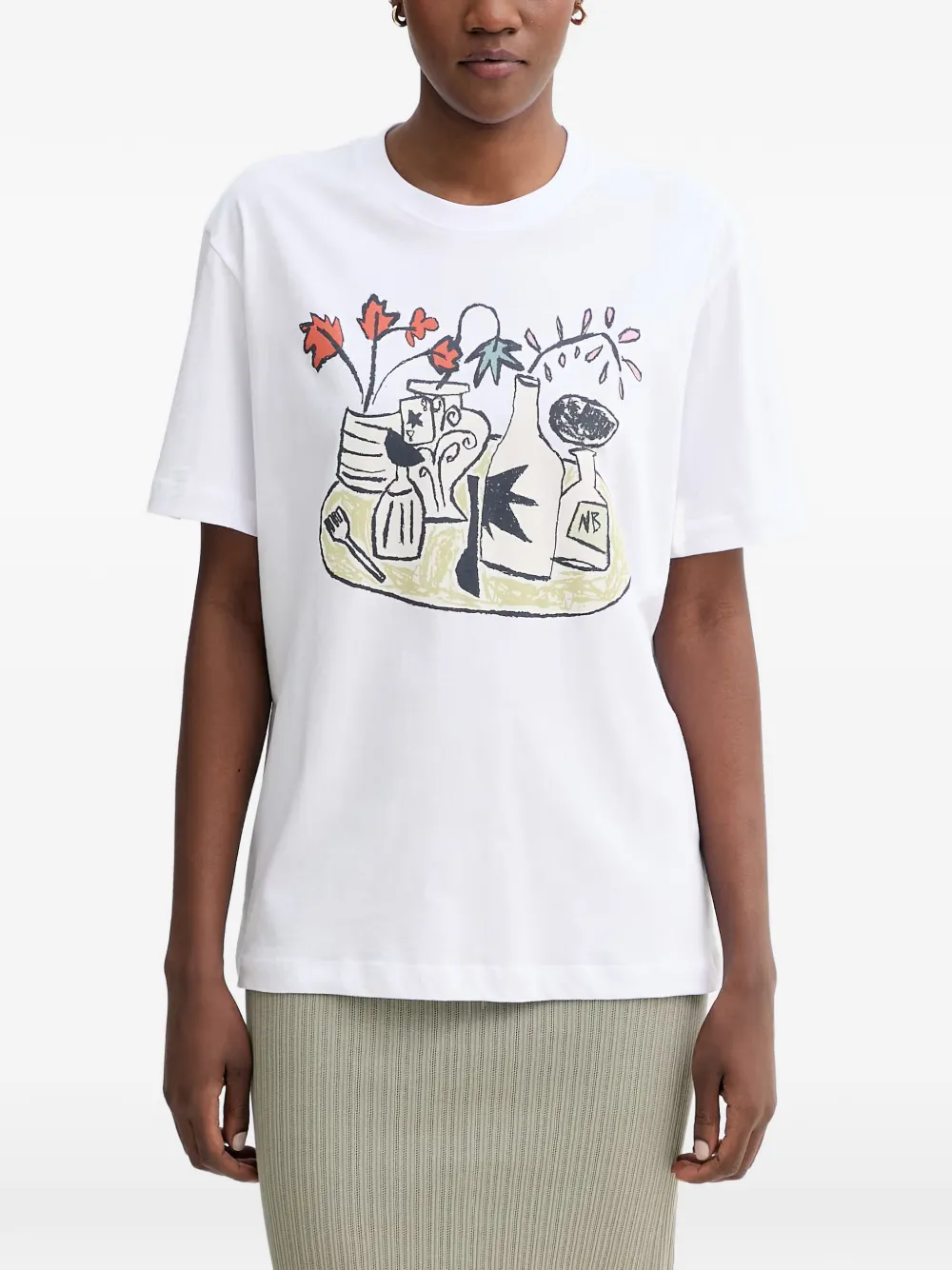 MUNTHE graphic-print T-shirt - Weiß