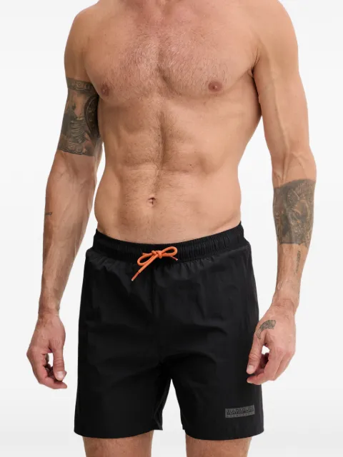 Napapijri logo-patch drawstring swim shorts