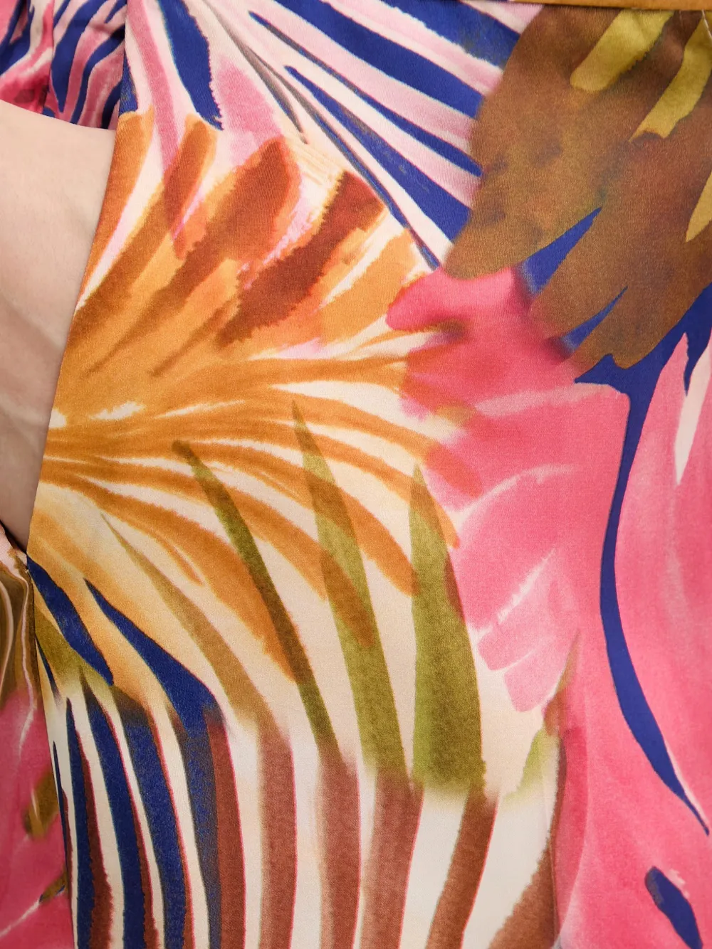 Morgan Palazzo broek met bladerprint Roze