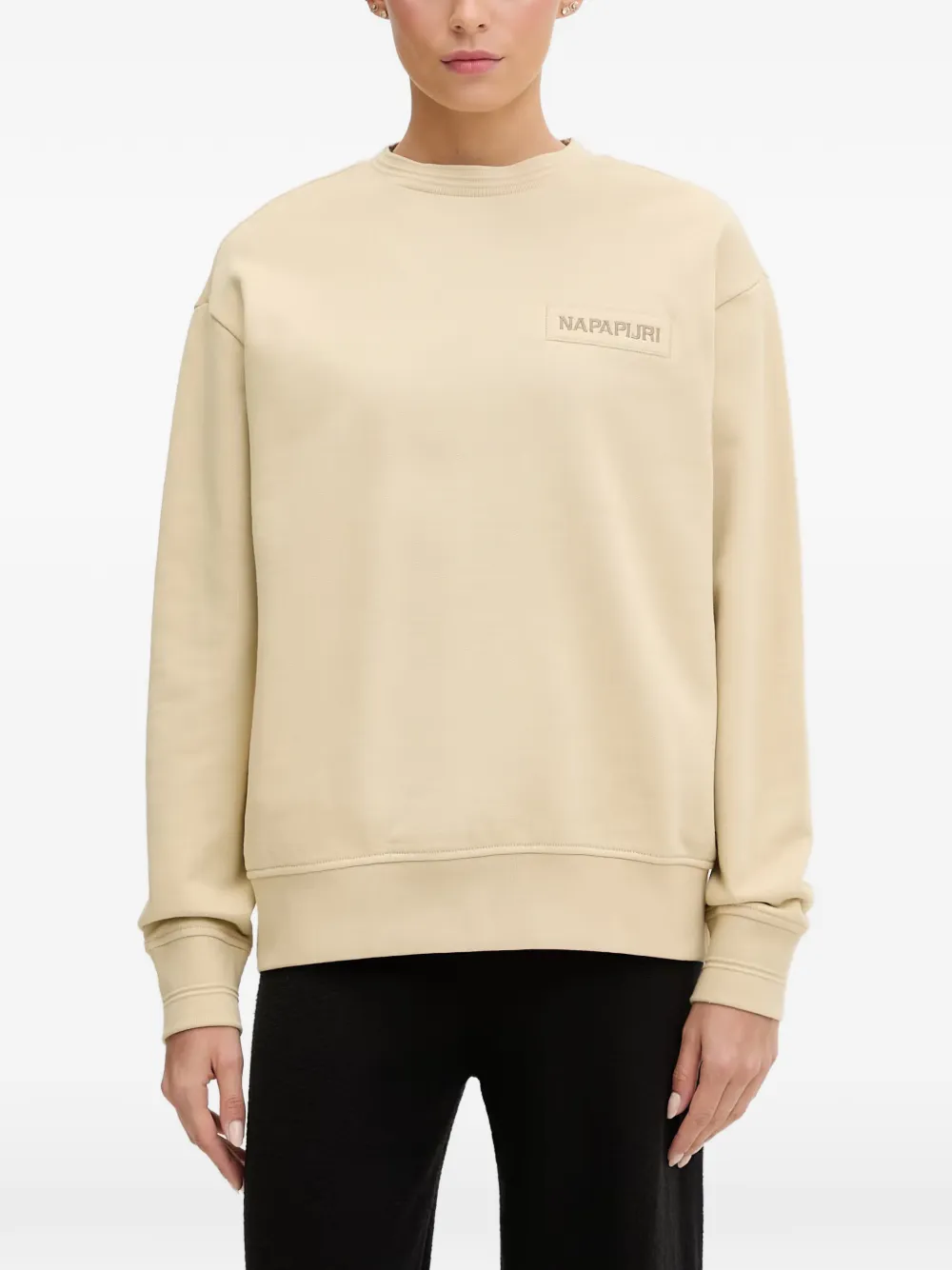 Napapijri Clarao logo-patch sweatshirt - Nude