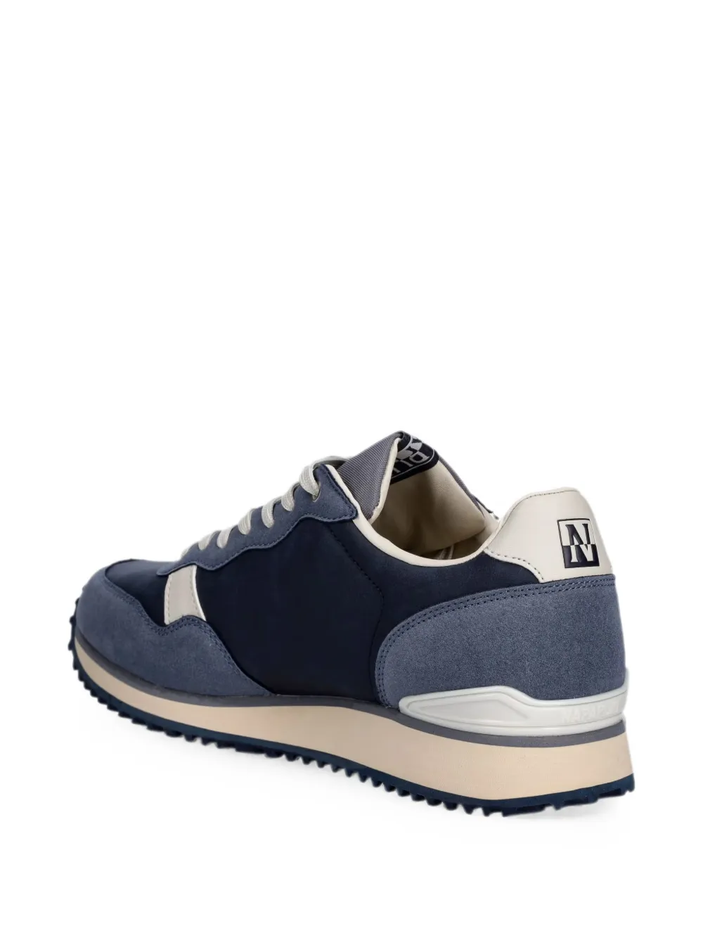 Napapijri Cosmos logo-print panelled sneakers Blauw