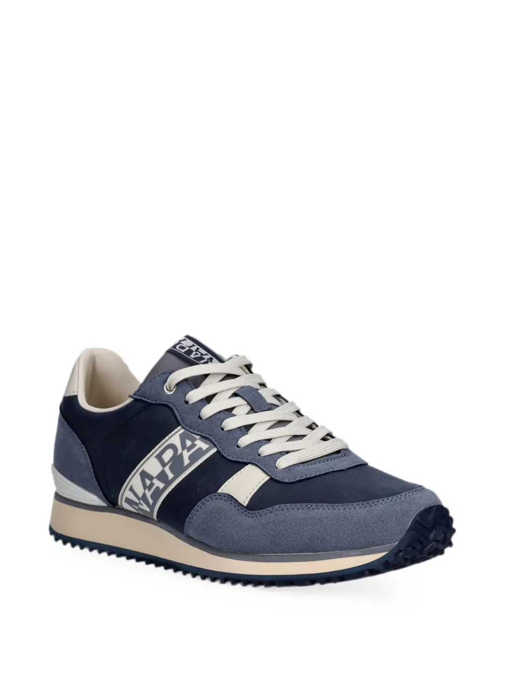 Napapijri Cosmos logo-print panelled sneakers Blauw