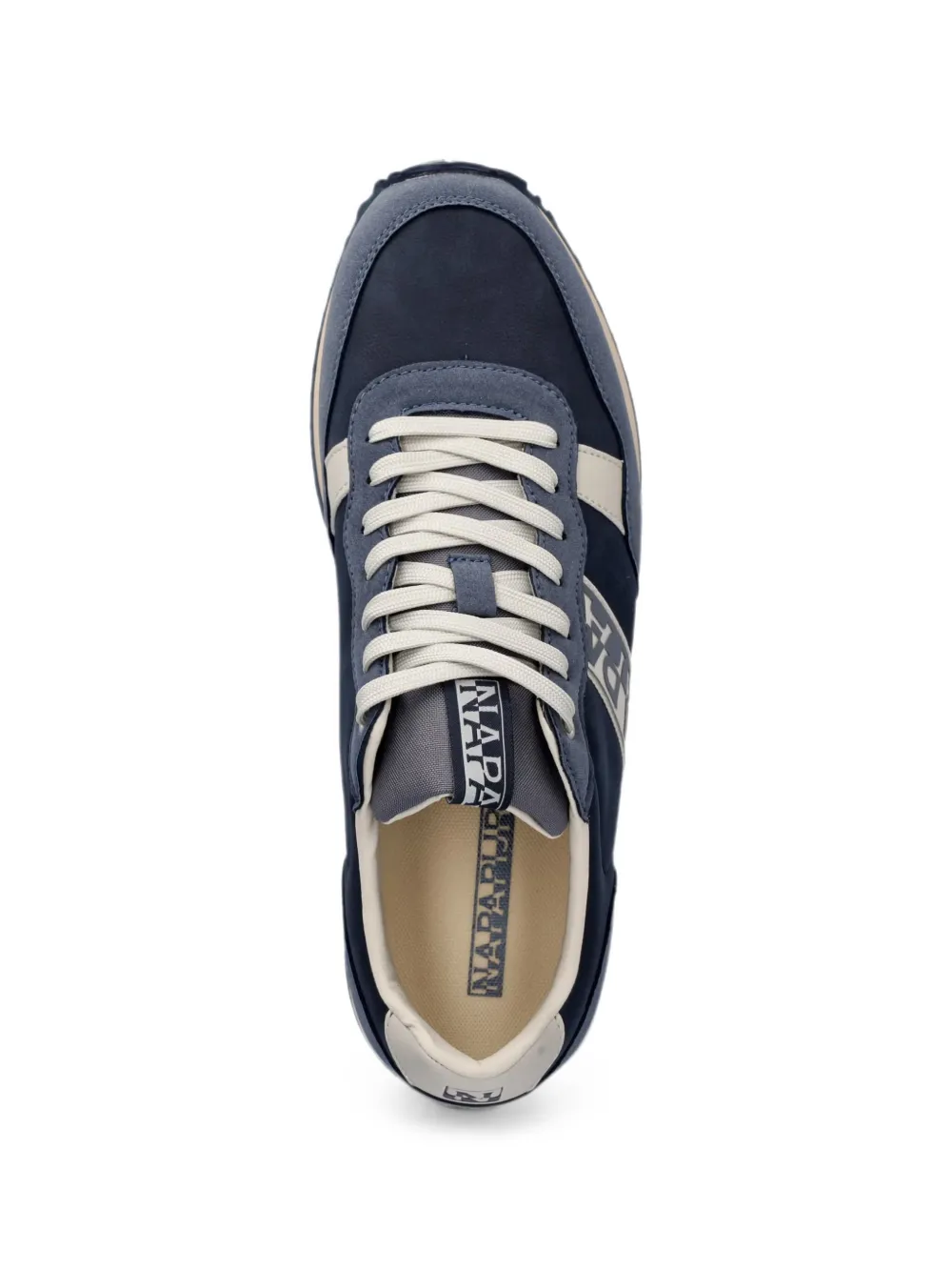 Napapijri Cosmos logo-print panelled sneakers Blauw