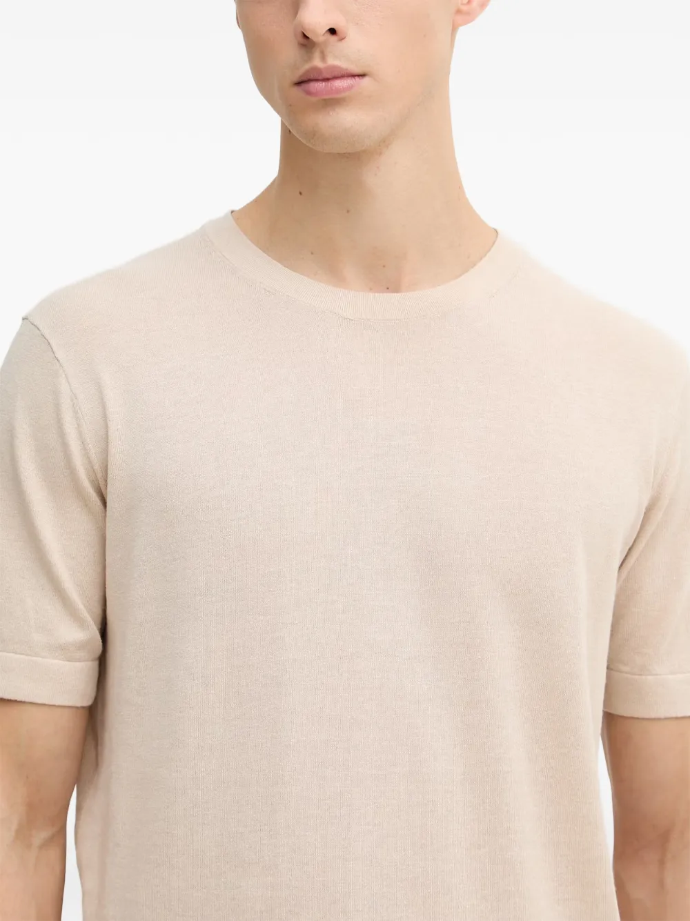 Mos Mosh T-shirt met ronde hals Beige