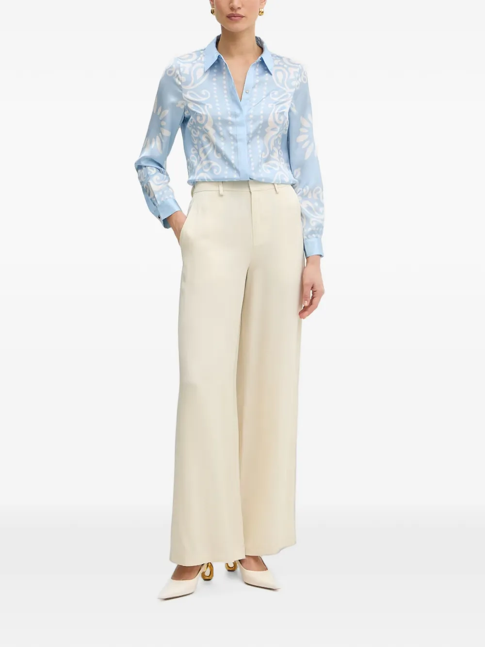 Morgan Overhemd met paisley-print Blauw