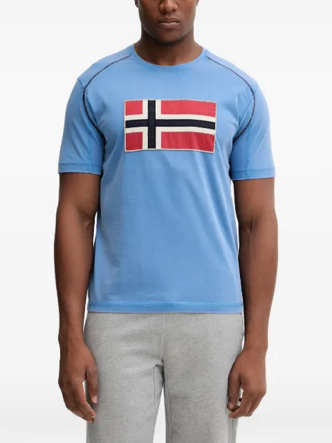 Napapijri Reflect logo-patch contrast-stitch T-shirt