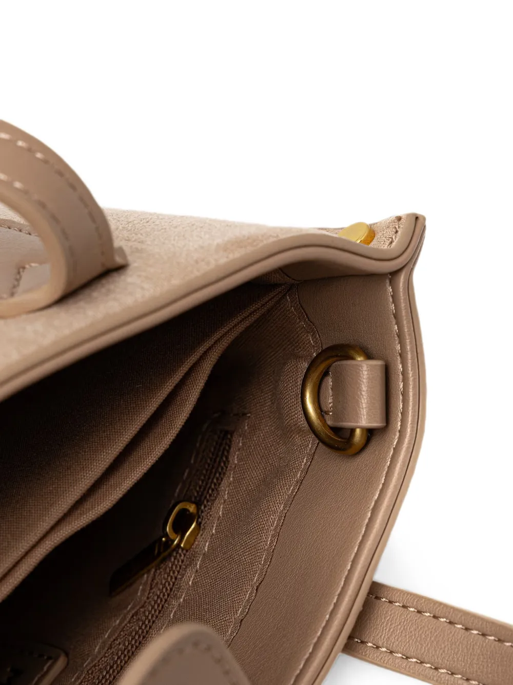 Morgan Shopper verfraaid met studs Beige