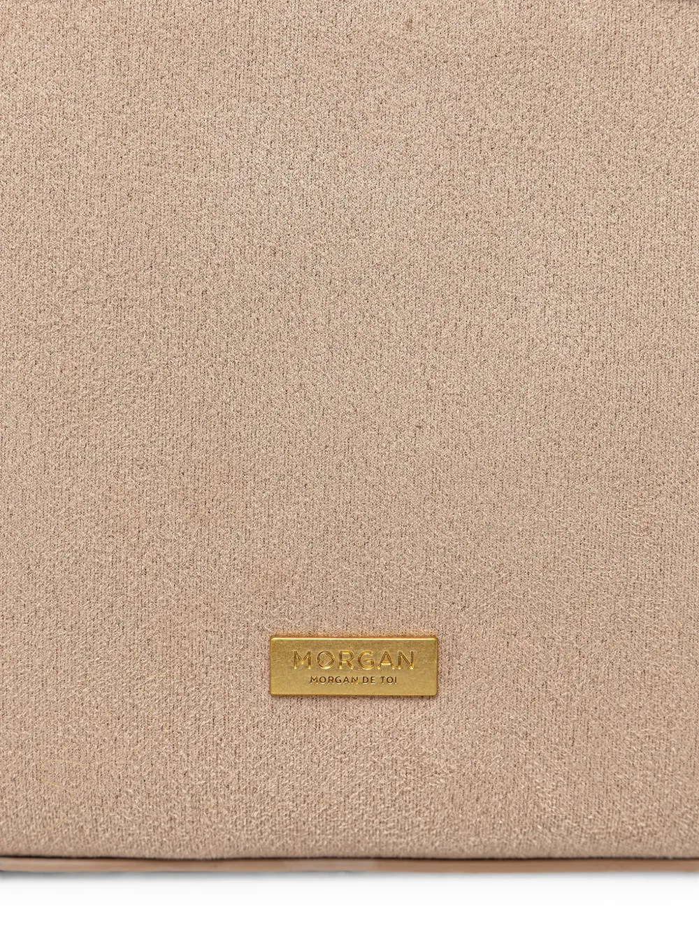 Morgan Shopper verfraaid met studs Beige