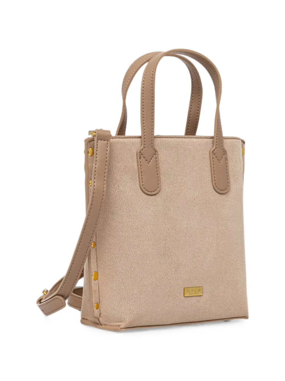 Morgan Shopper verfraaid met studs Beige