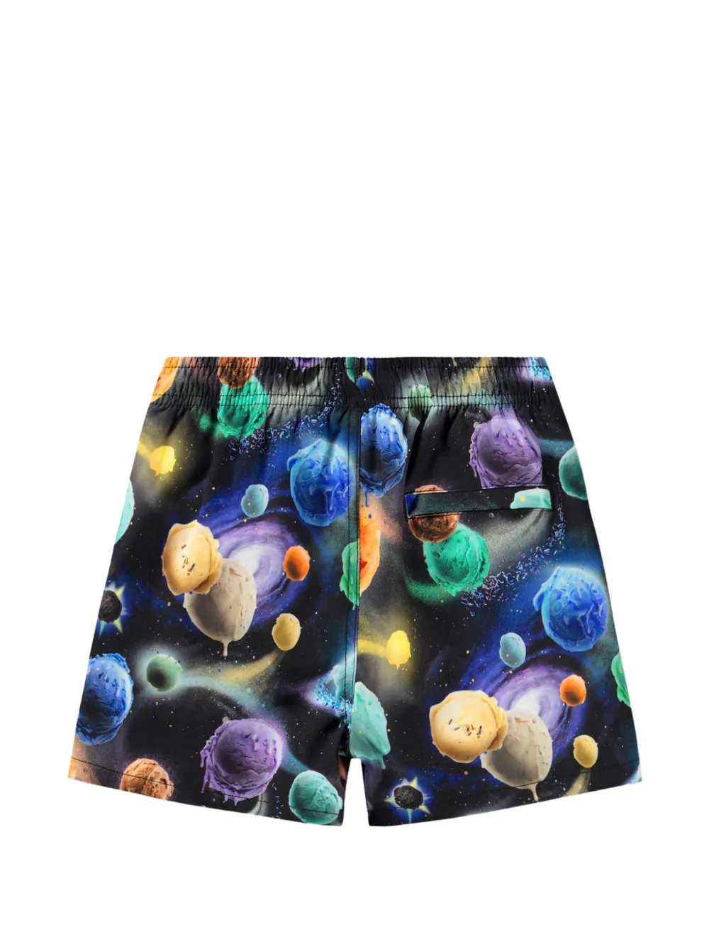 Molo Niko zwembroek met trekkoord en print Zwart