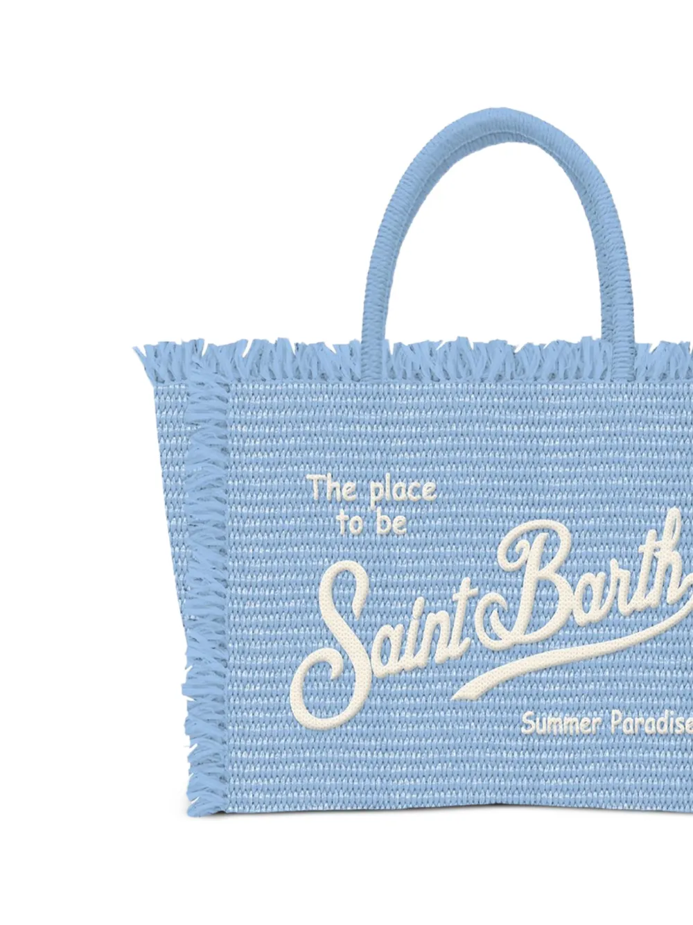 MC2 Saint Barth Kids Saint Barth shopper met franje Blauw