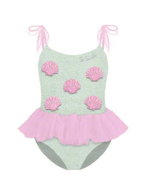 MC2 Saint Barth Kids glitter-effect shell-patch swimsuit