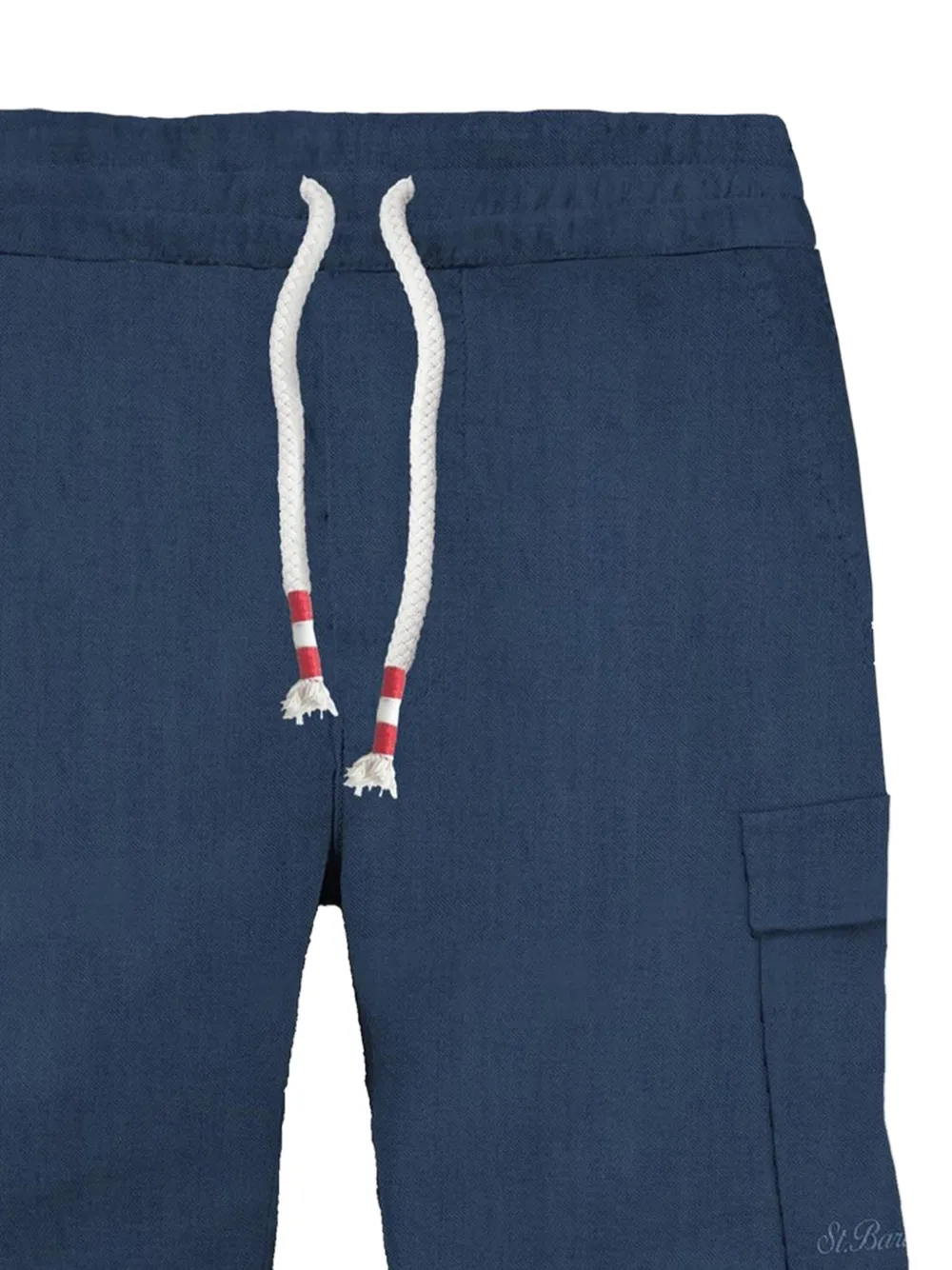 Mc2 Saint Barth Drawstring Cargo Shorts In Blue