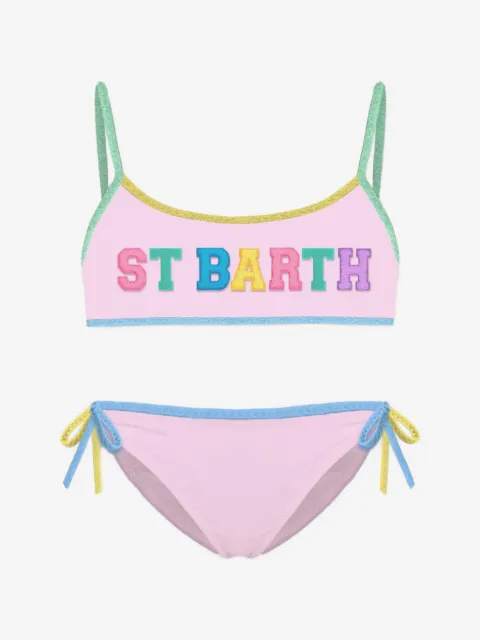 MC2 Saint Barth Kids Jaiden logo-patch bikini