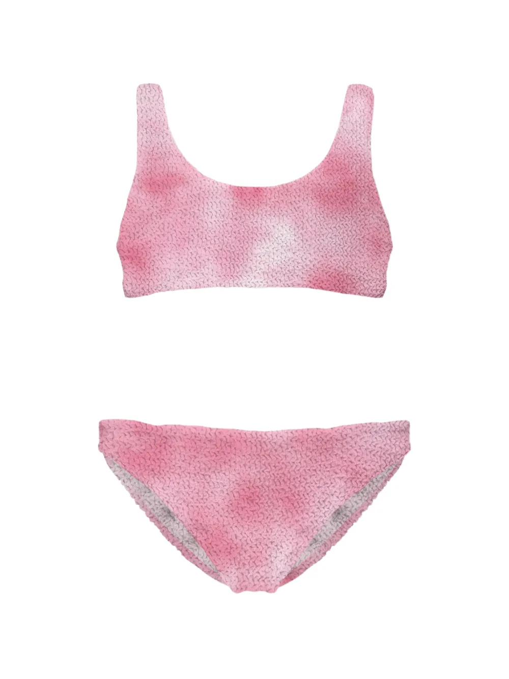 MC2 Saint Barth Kids Bikini met gekreukt effect en vervaagd effect Roze