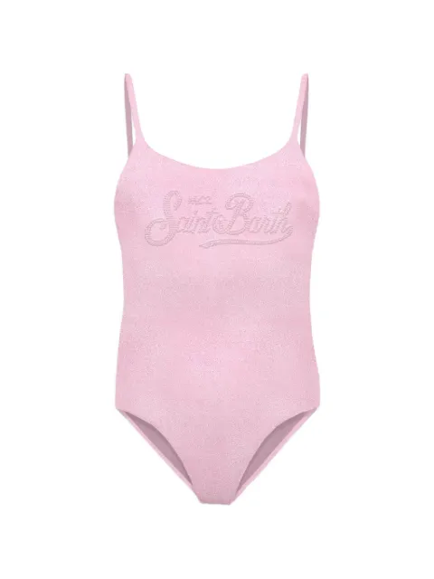 MC2 Saint Barth Kids strass-embellished metallic-effect swimsuit