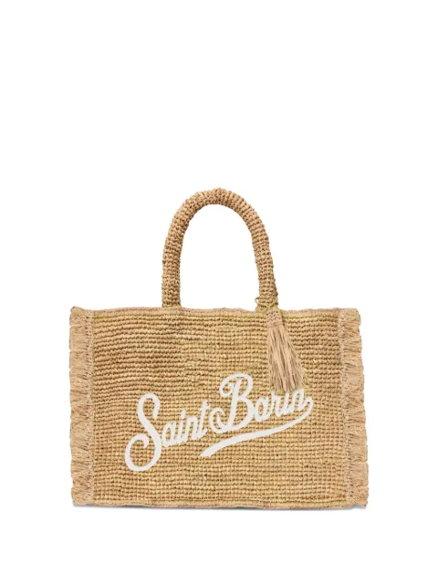MC2 Saint Barth Vanity fringed raffia mini tote bag