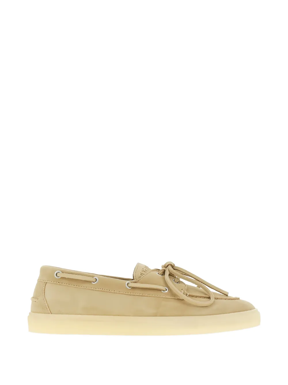 Copenhagen Studios suede lace-up boat shoes - Nude
