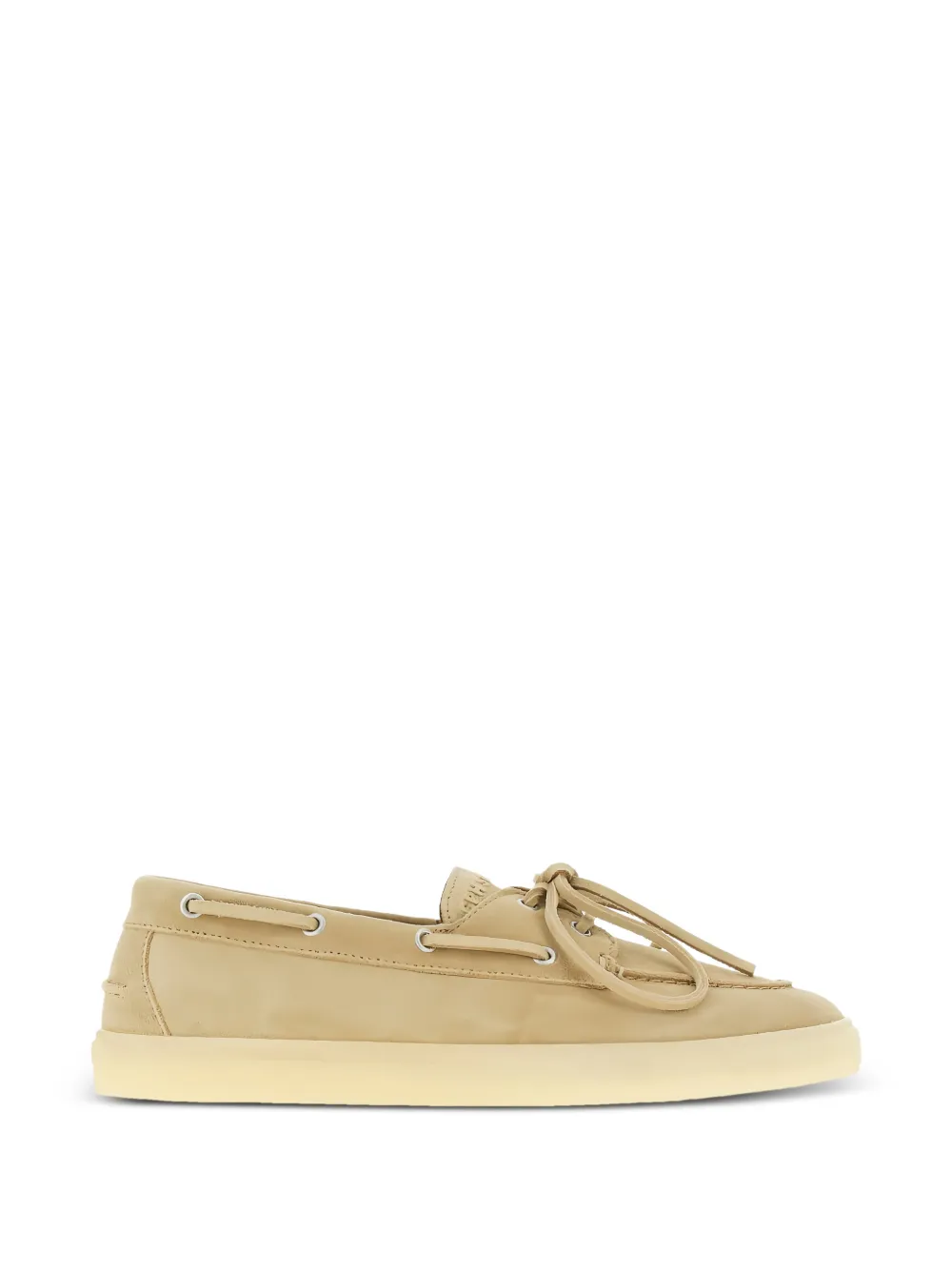 Copenhagen Studios suede lace-up boat shoes - Nude