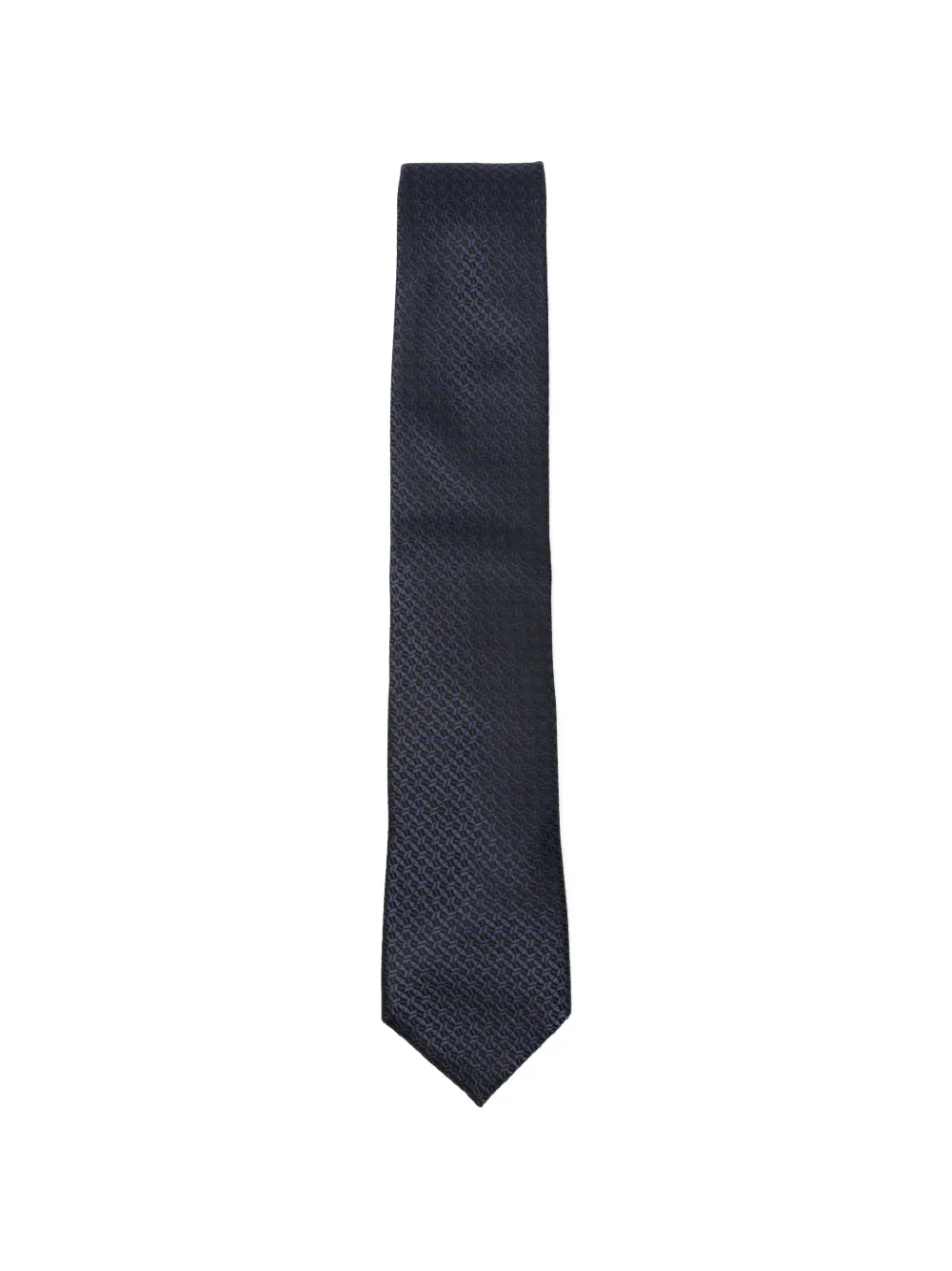 Zegna geometric-pattern silk tie - Blu