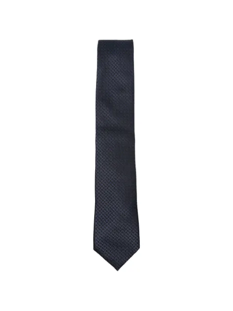 Zegna geometric-pattern silk tie