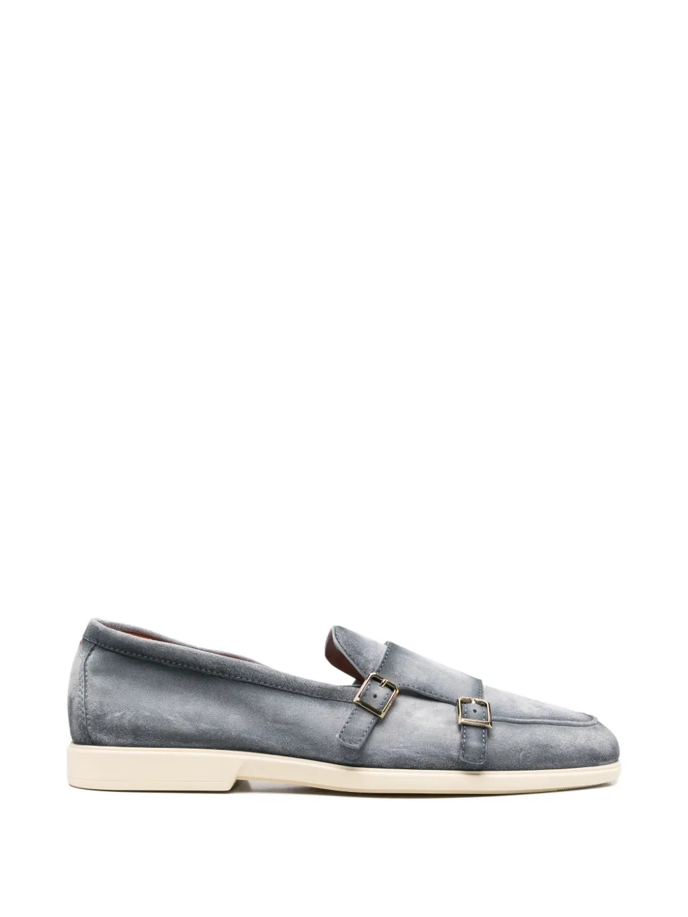 Santoni Double-strap Monk Shoes In Blue