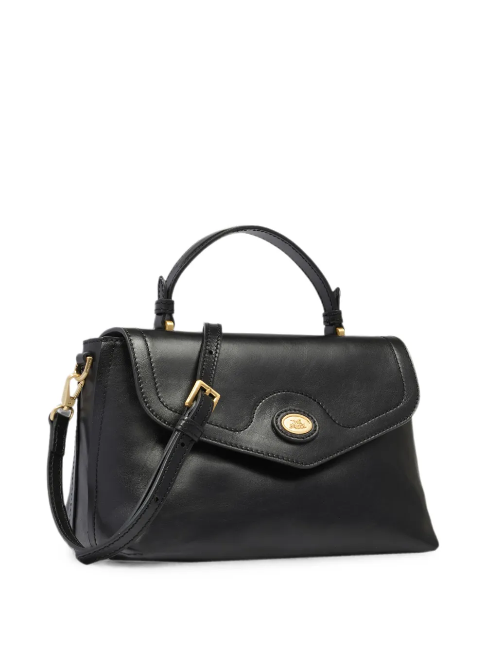 The Bridge Leren shopper Zwart