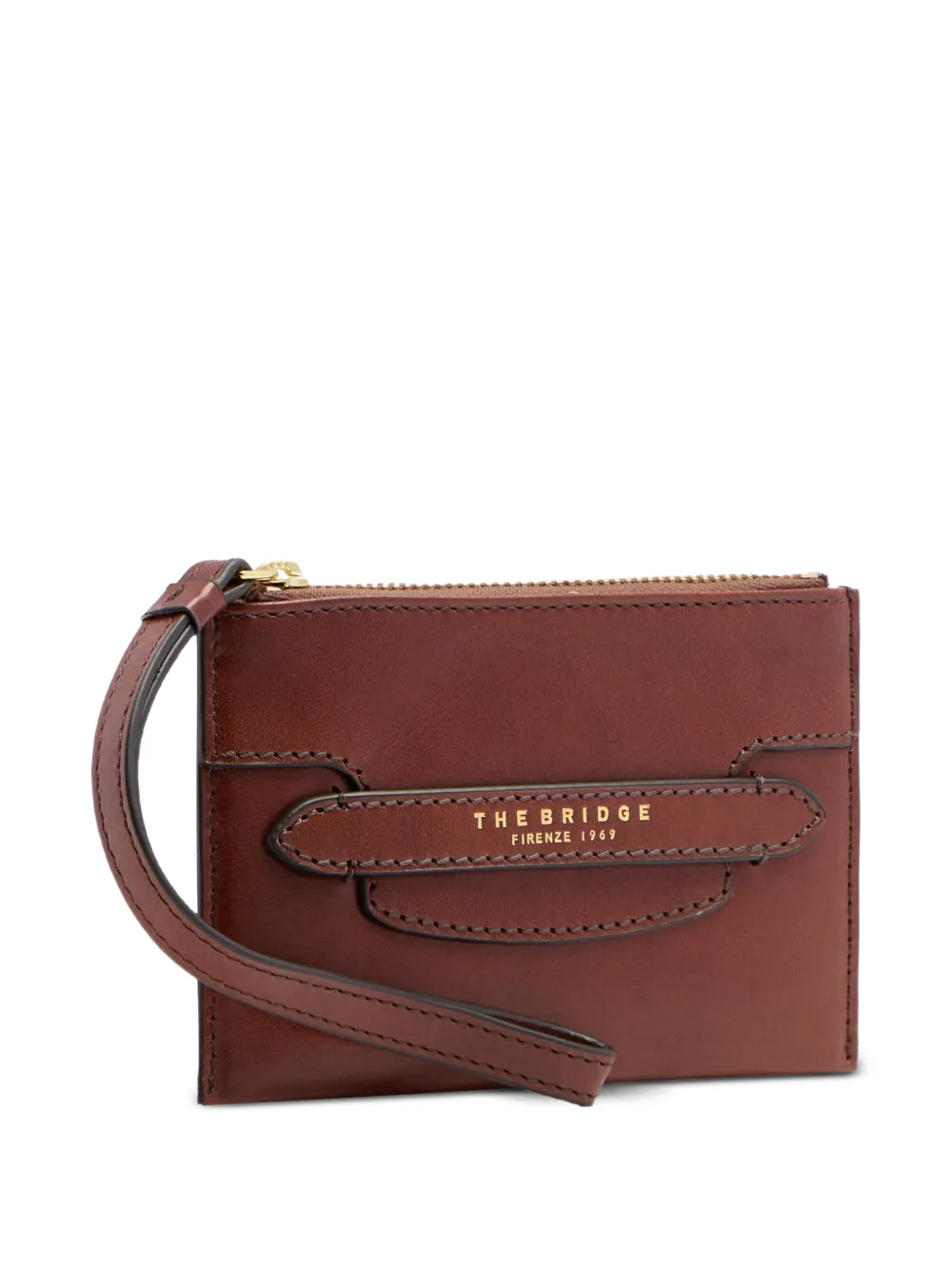 The Bridge Clutch met polsband logo Bruin