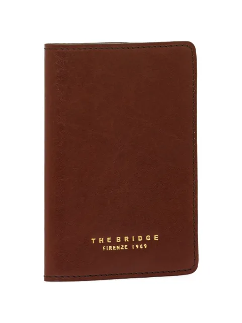The Bridge logo-print leather passport holder
