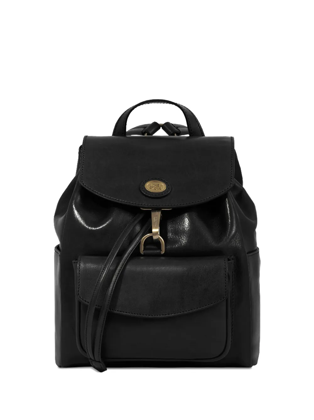 The Bridge sac à dos en cuir à poche avant - Noir The Bridge sac à dos en cuir à poche avant - Noir