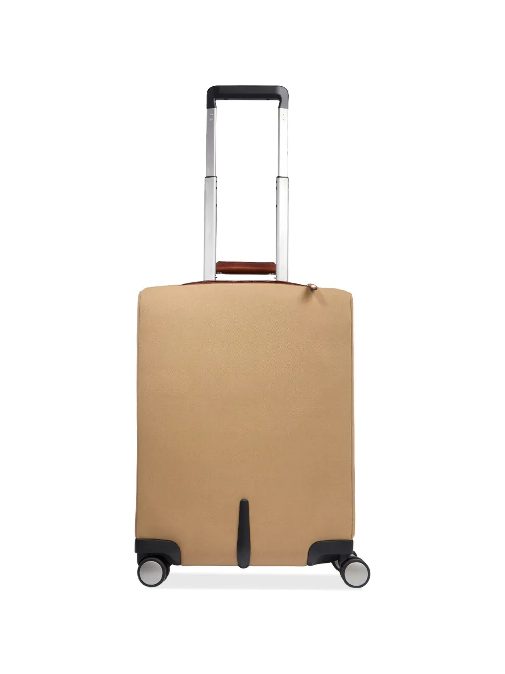 The Bridge Story Viaggio Softi canvas koffer met leren afwerking Beige