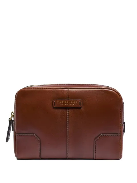 The Bridge Vespucci clutch i læder med lynlås