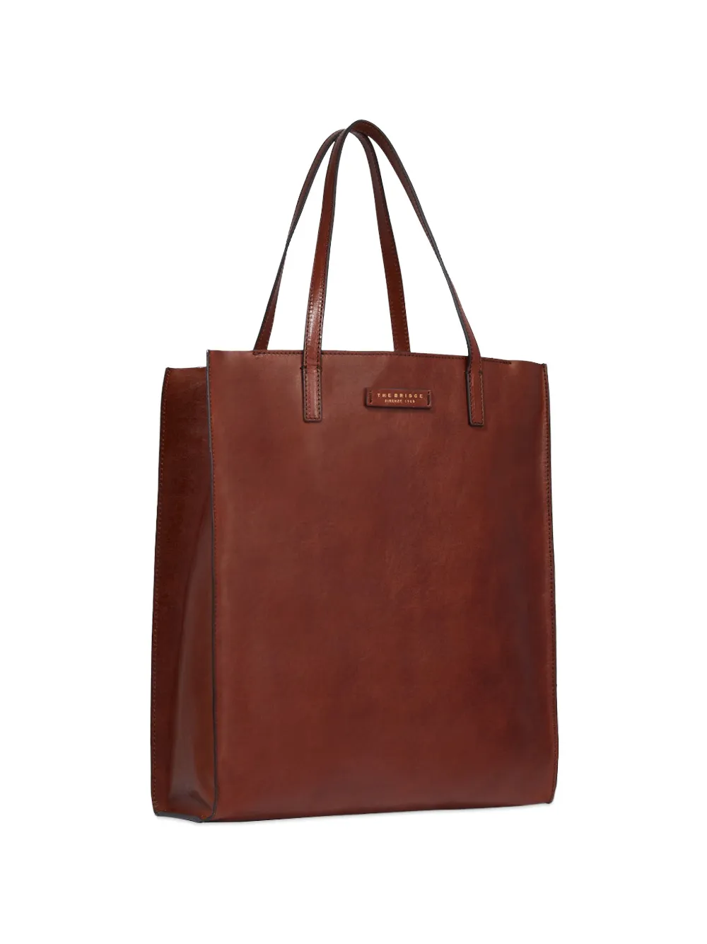 The Bridge Shopper met logoplakkaat Bruin