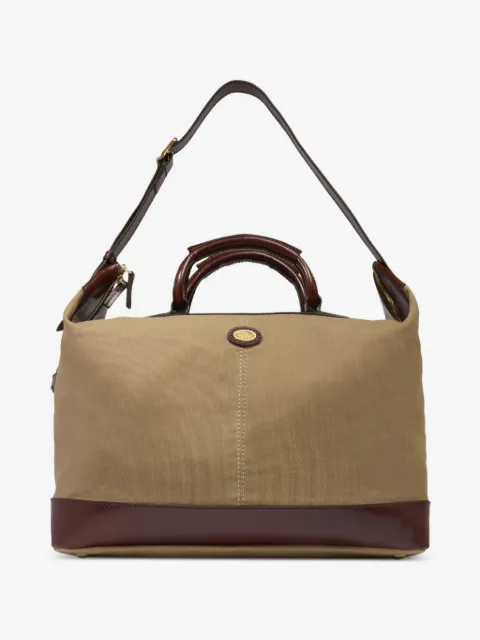 The Bridge leather-trim canvas holdall