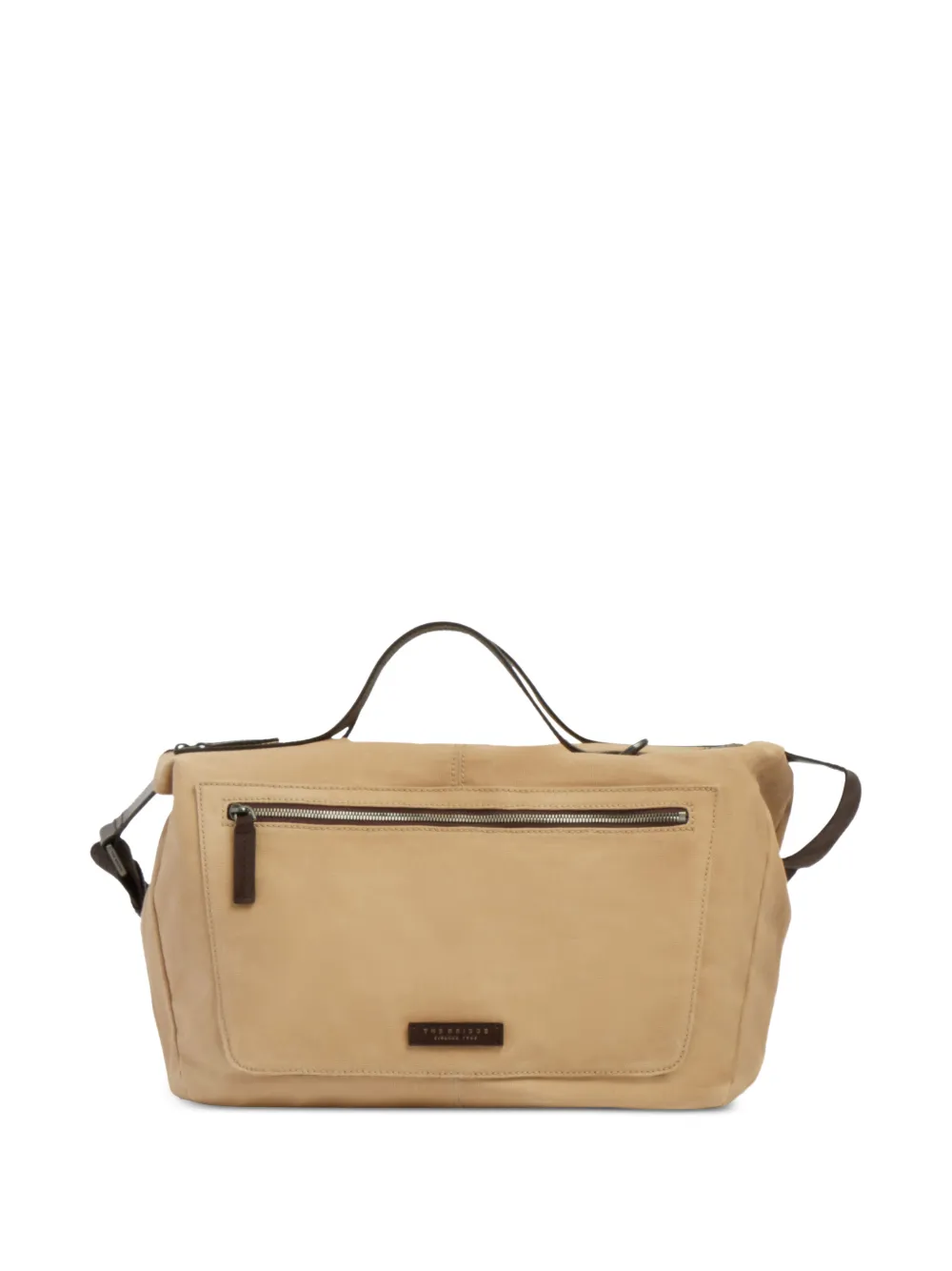 The Bridge Igor leather-trim canvas duffle bag - Toni neutri