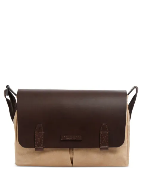 The Bridge Igor leather-trim messenger bag