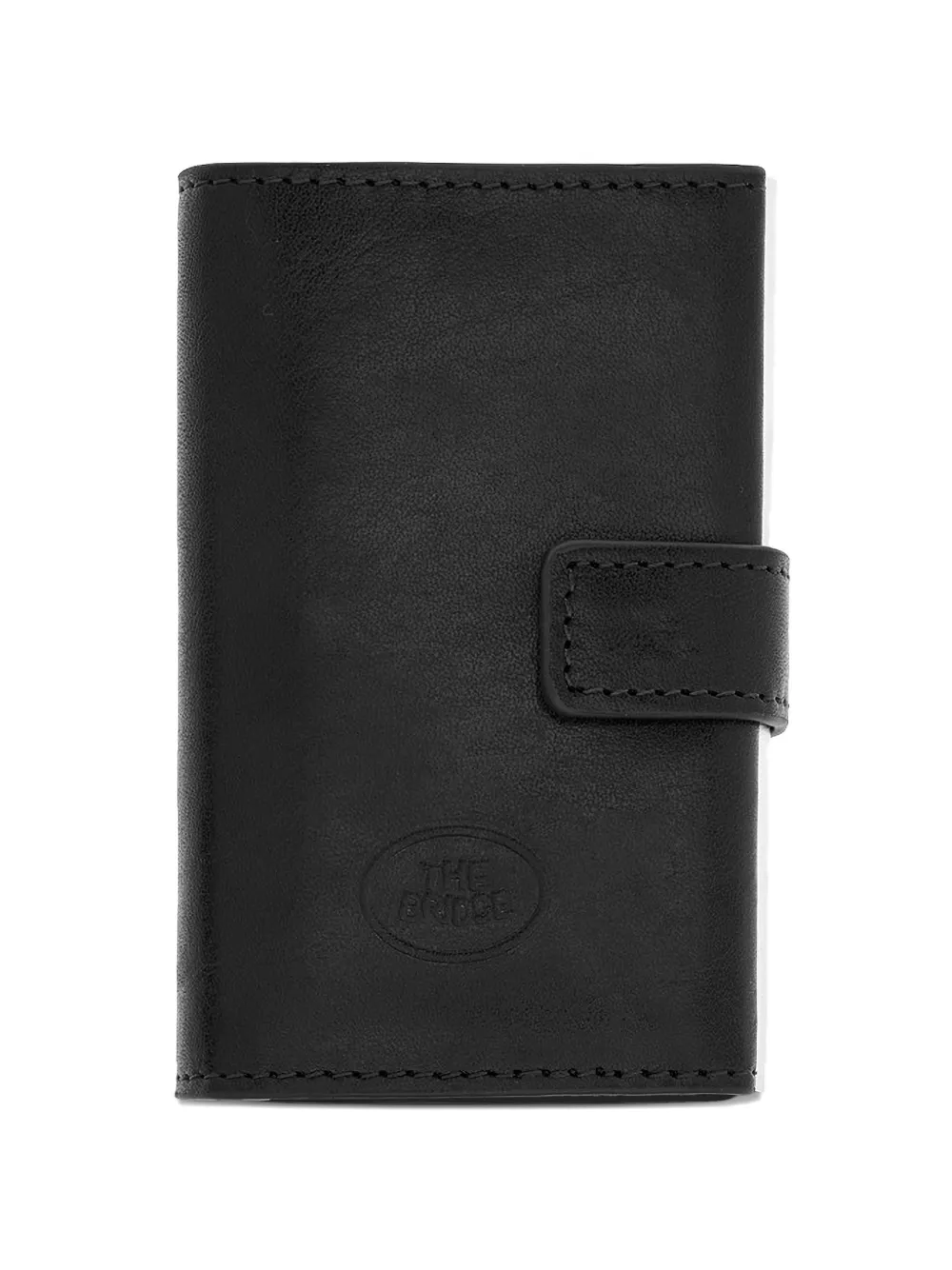 The Bridge Leather Press-stud Cardholder In Black