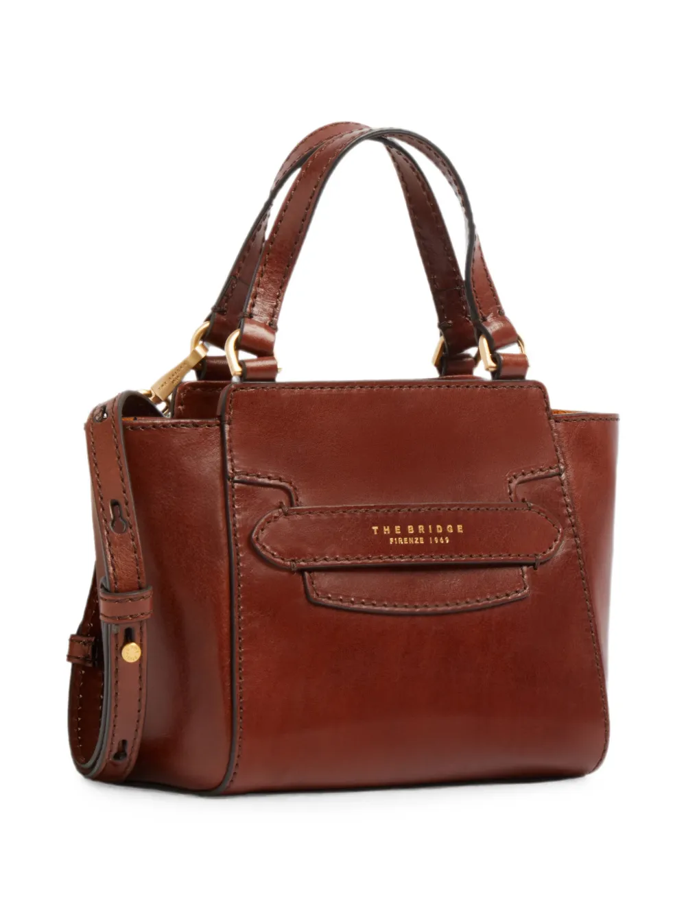 The Bridge Leren shopper Bruin