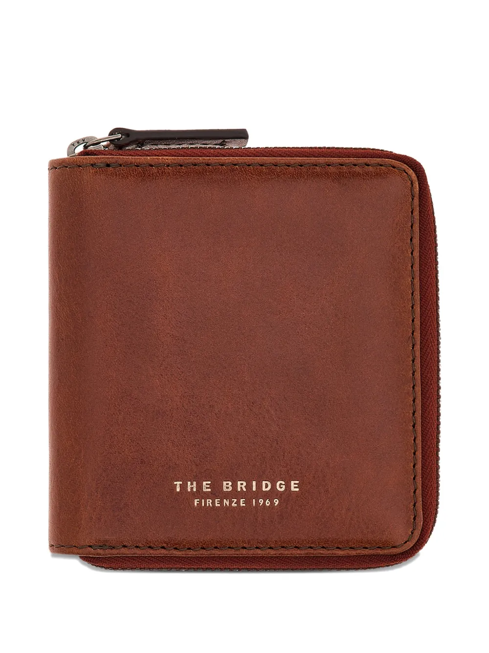 The Bridge zip-around leather wallet - Marrone