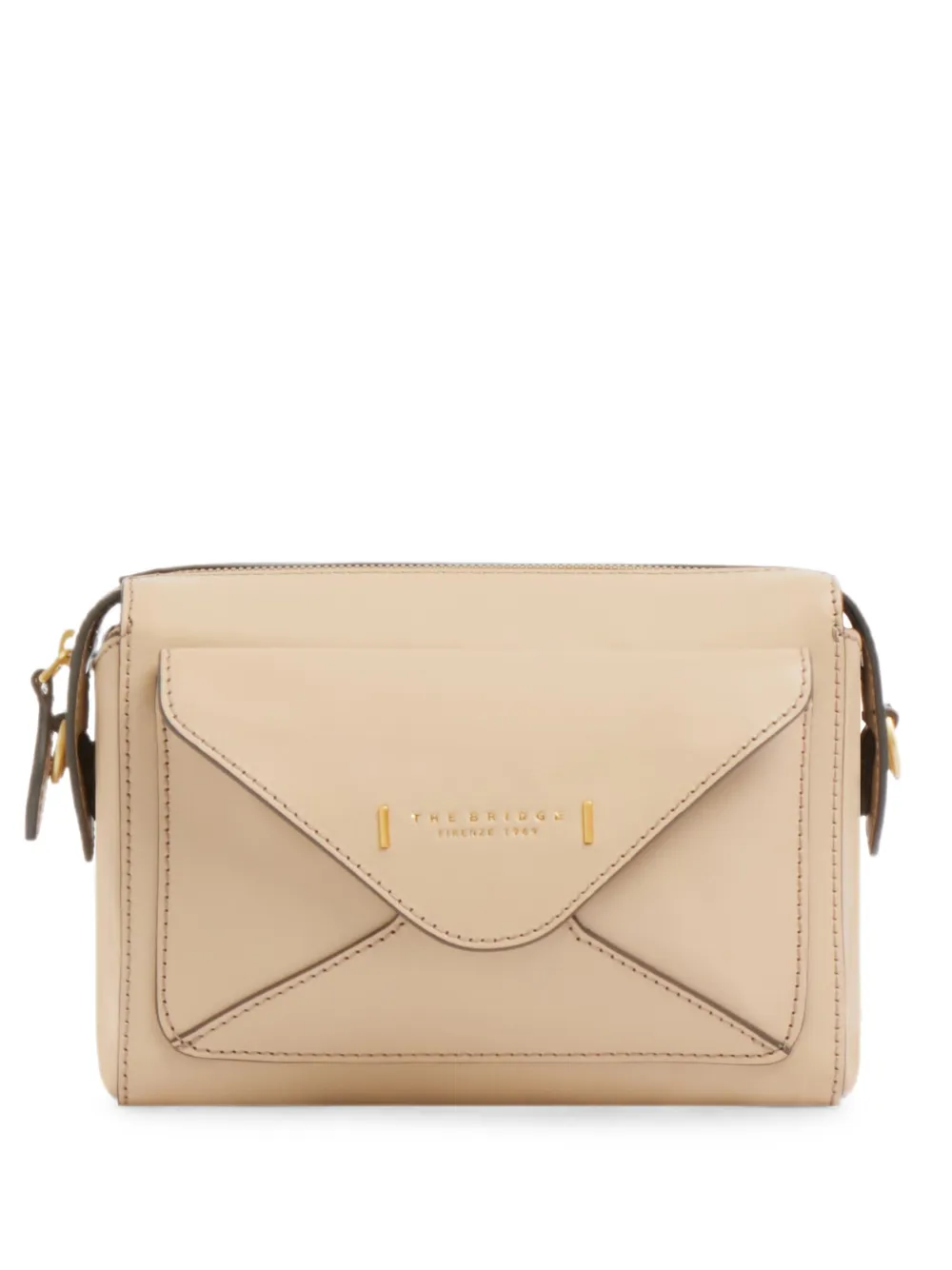 The Bridge envelope-pocket leather cross body bag - Toni neutri