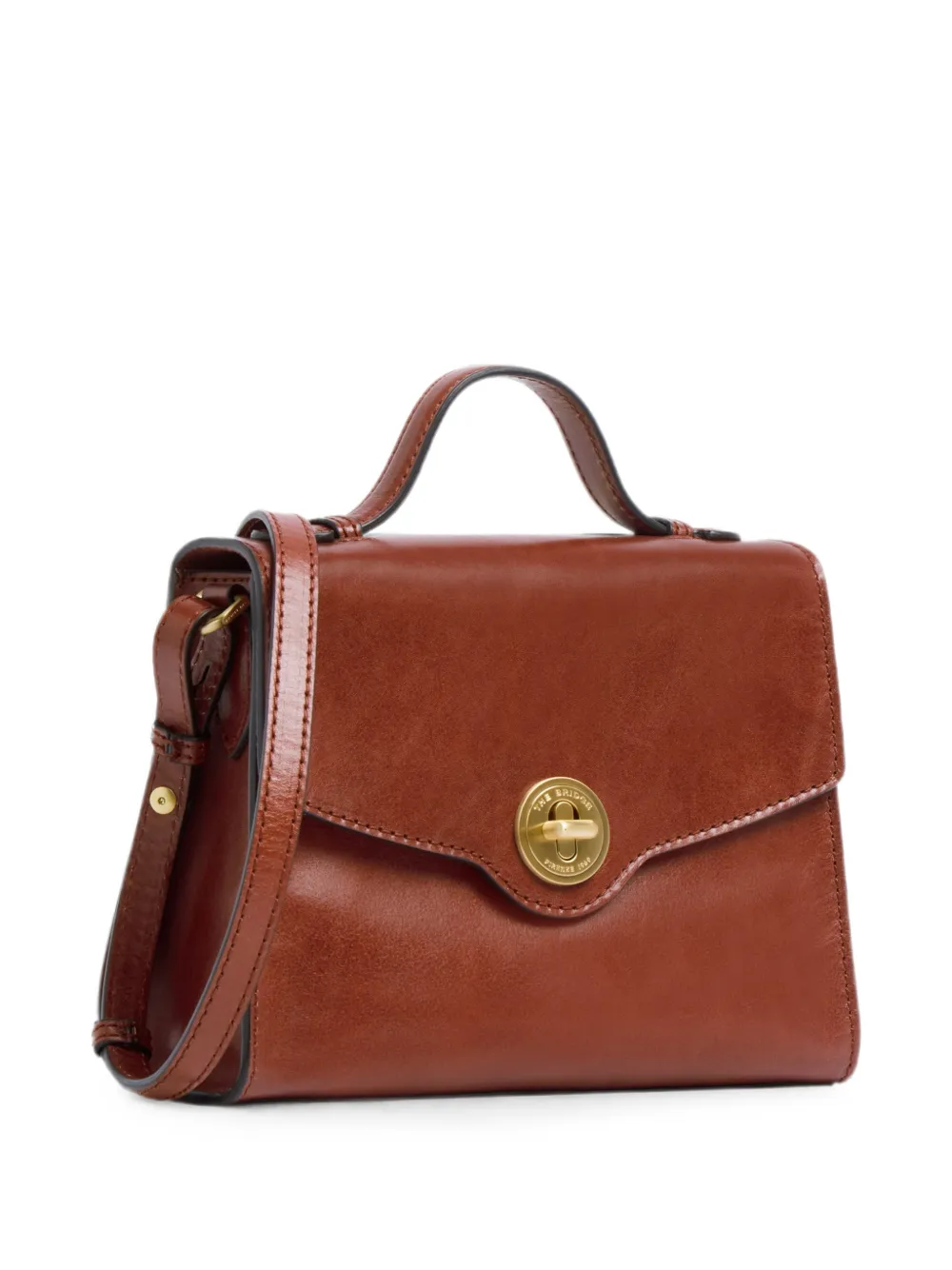 The Bridge Leren shopper Bruin