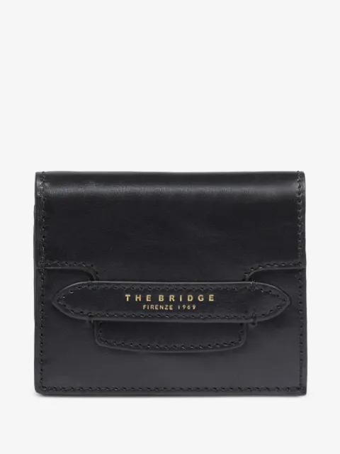 The Bridge logo-stamp leather wallet
