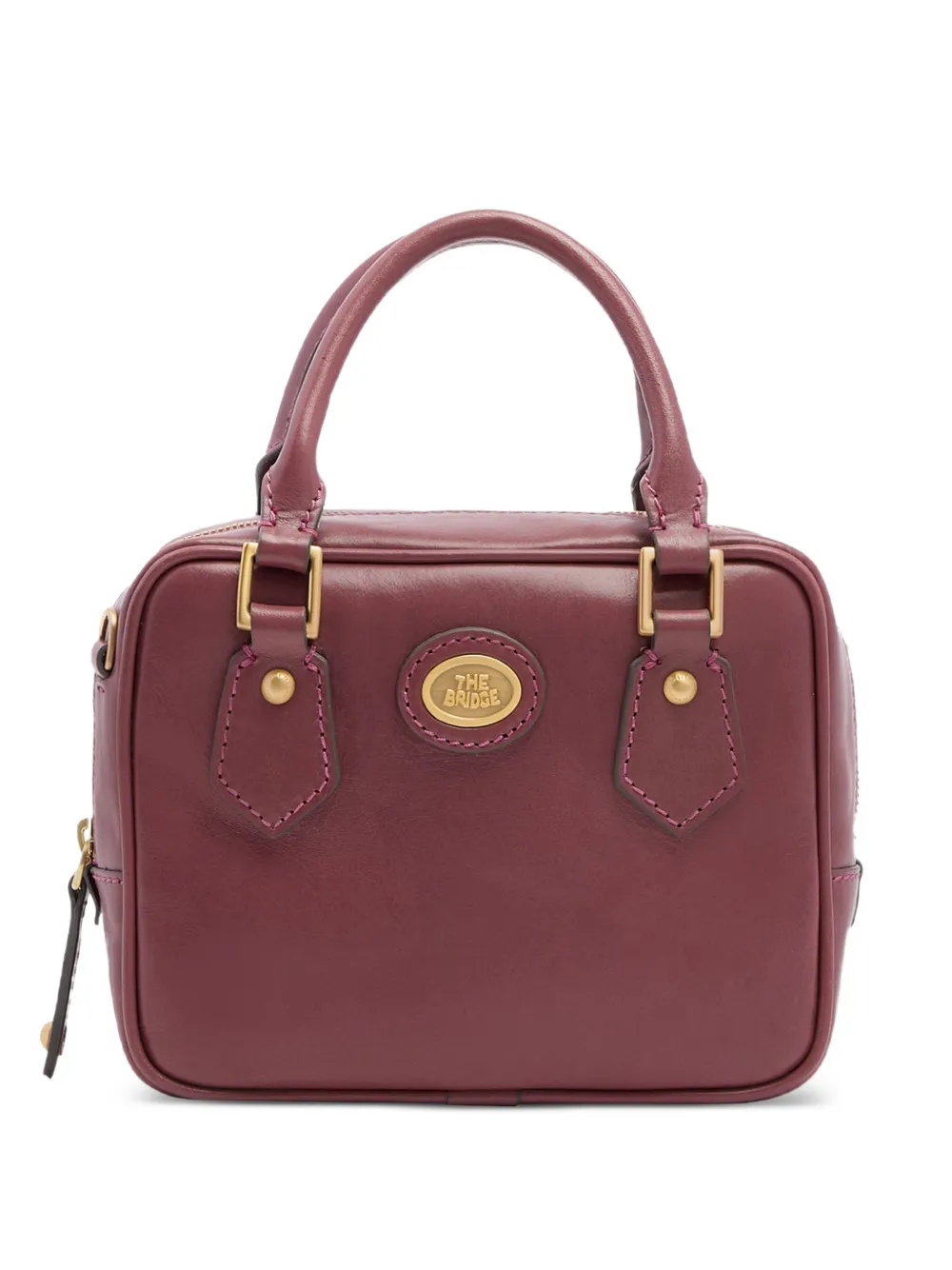 The Bridge Story Donna logo-plaque leather mini shoulder bag - Red