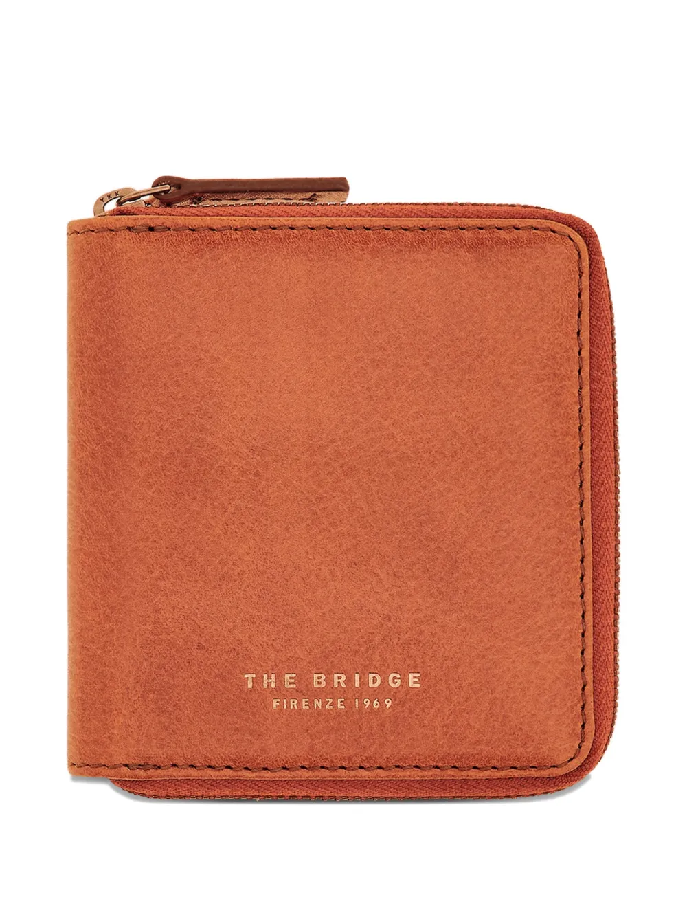 The Bridge zip-around leather wallet - Marrone