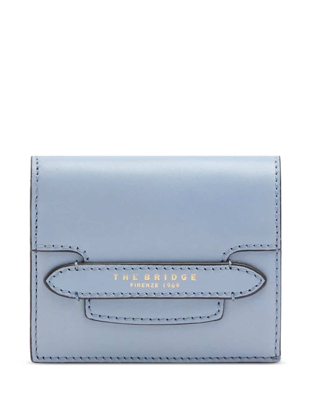 The Bridge logo-print leather wallet - Blu