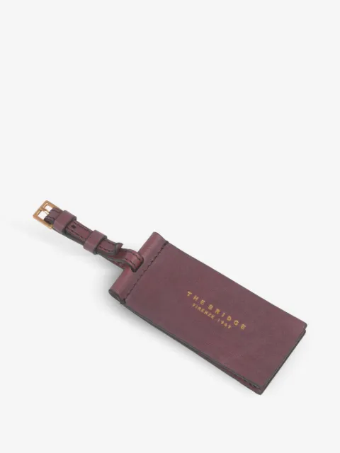 The Bridge Life-Style logo-print leather luggage tag