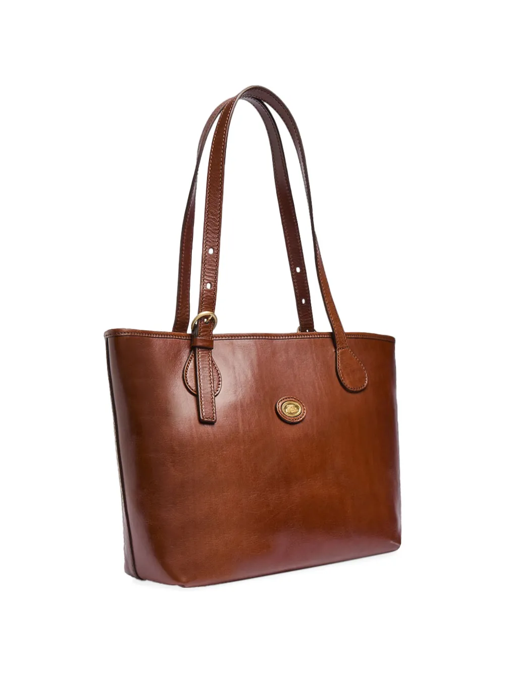 The Bridge Shopper met logoplakkaat Bruin