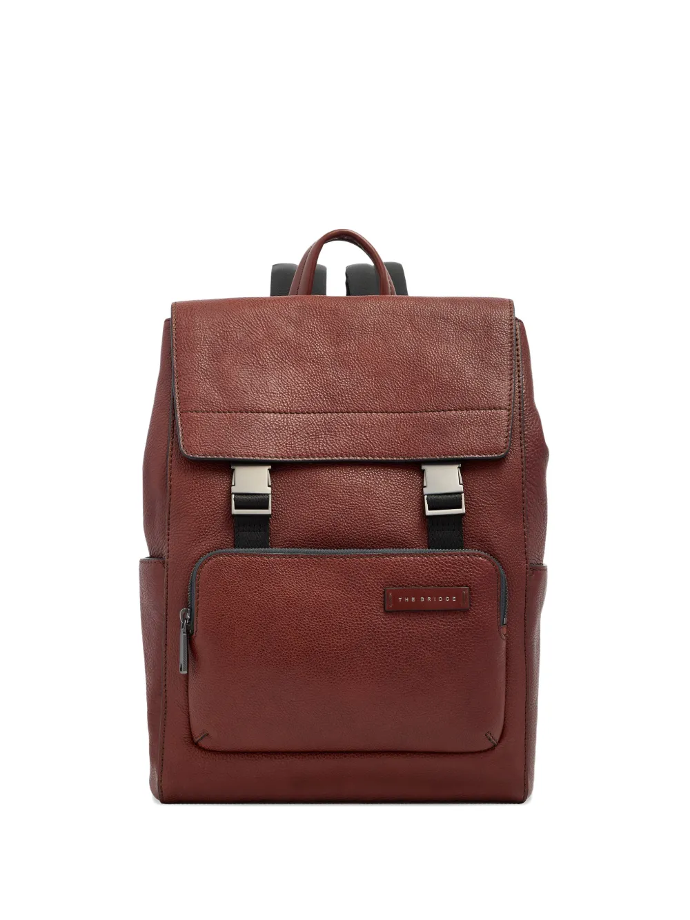 The Bridge foldover-top pocket-detail backpack - Marrone